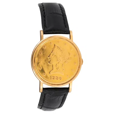 Pre-owned Piaget Vintage  1880 Lady Of Liberty 10 Dollar Us Gold Coin 18k Watch, Ref. 900b In Multi