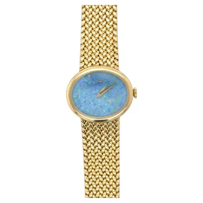 Pre-owned Piaget Vintage , 18k Yellow Gold And Black Opal Dial Watch