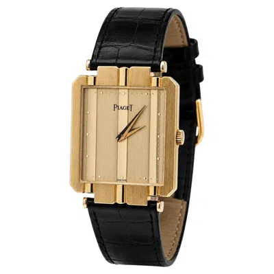 Pre-owned Piaget Vintage  Polo 24mm 18k Yellow Gold Quartz Watch Ref. 8113