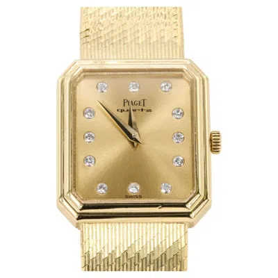 Pre-owned Piaget Vintage  Protocole 18k Gold Quartz Diamond Dial Watch Ref. 8148 B12 In Multiple