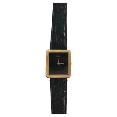 Pre-owned Piaget Vintage  Protocole 9154 18kt Yellow Gold Watch With A Black Onyx Dial