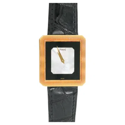 Pre-owned Piaget Vintage  Protocole Full Set Ref 9154 18k Mother Of Pearl And Onyx Dial In Black