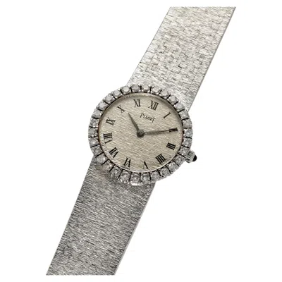 Pre-owned Piaget Vintage Watch In White Gold And Diamonds