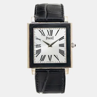 Pre-owned Piaget White Gold Altiplano Xl Mecanique P10074 Automatic Men's Wristwatch 33 Mm