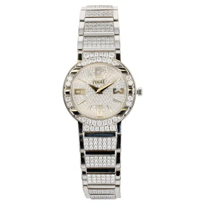 Pre-owned Piaget White Gold And Diamond Quartz Polo Limelight