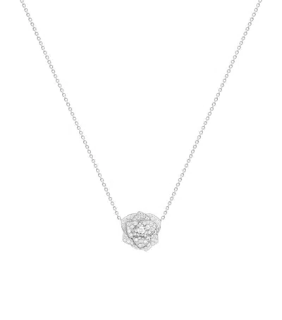 Piaget White Gold And Diamond Rose Necklace