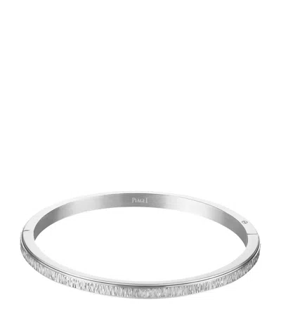 Piaget White Gold Possession Décor Palace Bangle In Silver