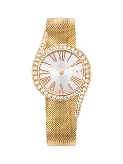 Piaget Women's Limelight Gala 18k Rose Gold & Diamond Mesh Bracelet Watch
