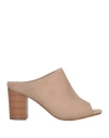 Piampiani Woman Mules & Clogs Khaki Size 7 Textile Fibers In Beige