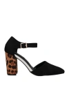 Piampiani Woman Pumps Black Size 6 Textile Fibers In Black