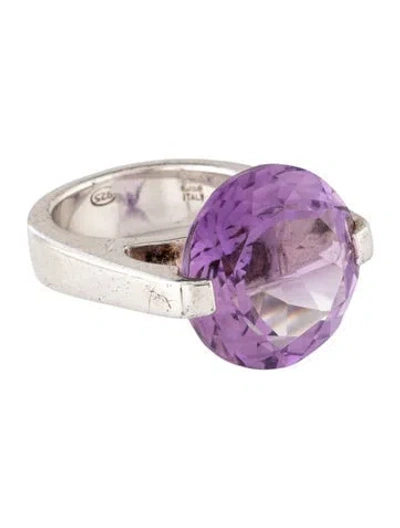 Pre-owned Pianegonda Amethyst Cocktail Ring In Multicolor