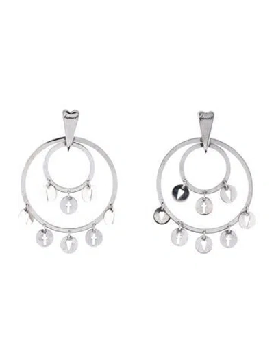 Pre-owned Pianegonda Lovesick Heart Chandelier Earrings In Multi