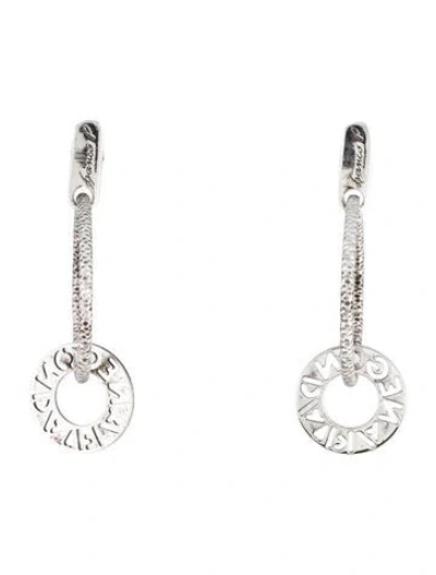 Pre-owned Pianegonda Pierced Logo Drop Earrings In Multi