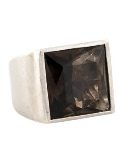 Pre-owned Pianegonda Smoky Quartz Cocktail Ring In Multi