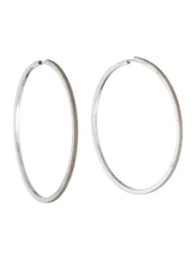 Pre-owned Pianegonda Textured Hoop Earrings In Multicolor