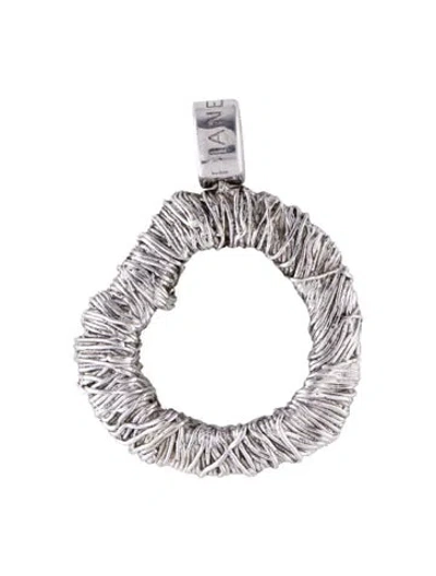 Pre-owned Pianegonda Textured Pendant, 2.25" In Multi