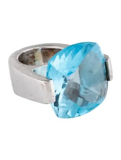Pre-owned Pianegonda Topaz Cocktail Ring In Multicolor