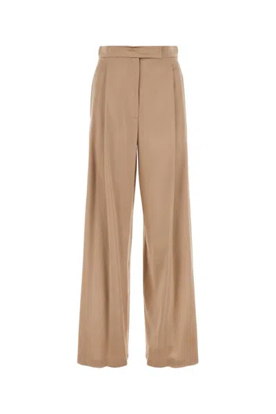 Pianoforte Antiqued Silk Satin Fiesta Wide Leg Pant In Pink