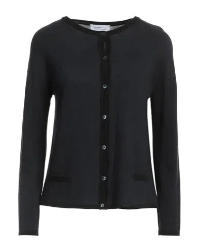 Pianurastudio Woman Cardigan Midnight Blue Size L Viscose, Cotton, Cashmere