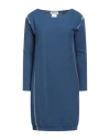 Pianurastudio Woman Mini Dress Blue Size S Wool, Cotton, Polyamide In Blue