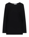 Pianurastudio Woman Sweater Black Size S Viscose, Elastane, Wool In Black