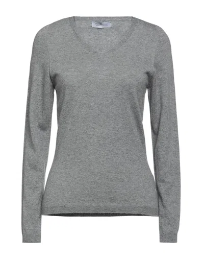 PIANURASTUDIO PIANURASTUDIO WOMAN SWEATER GREY SIZE ONESIZE VISCOSE, NYLON, WOOL, CASHMERE, POLYESTER