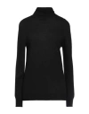 Pianurastudio Woman Turtleneck Black Size Onesize Viscose, Nylon, Wool, Cashmere, Polyester In Black