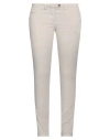 Piatto Woman Pants Light Grey Size 12 Cotton, Elastane