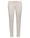 Piatto Woman Pants Light Grey Size 12 Cotton, Elastane In Grey