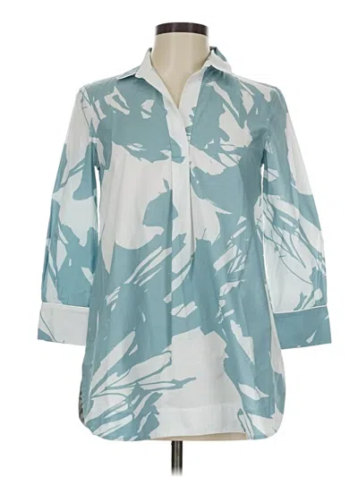 Pre-owned Piazza Sempione 3/4 Sleeve Blouse In Blue