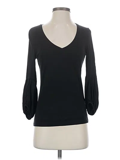Pre-owned Piazza Sempione 3/4 Sleeve Top Black Sweetheart Neckline Tops