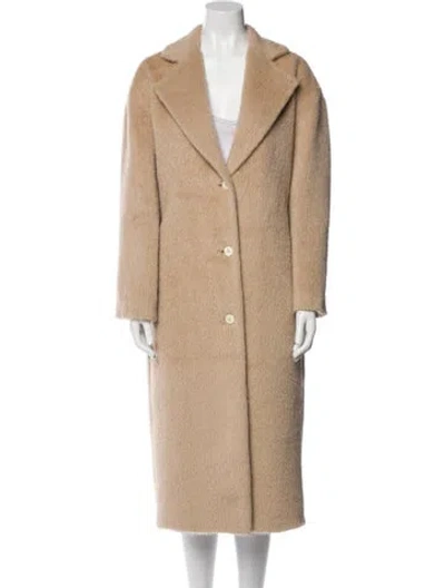 Pre-owned Piazza Sempione Alpaca Faux Fur Coat In Neutral