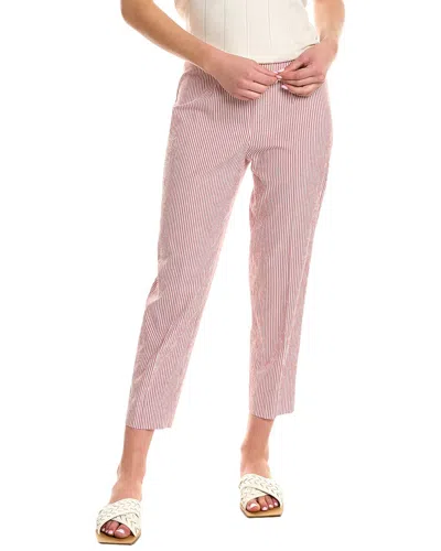 Piazza Sempione Audrey Seersucker Pant In Pink