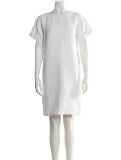 Pre-owned Piazza Sempione Bateau Neckline Knee-length Dress In Neutral