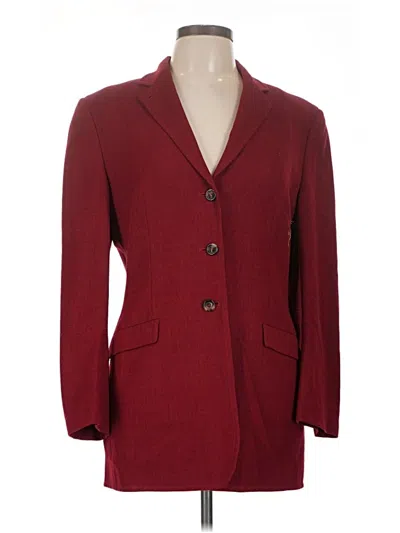 Pre-owned Piazza Sempione Blazer Jacket In Burgundy