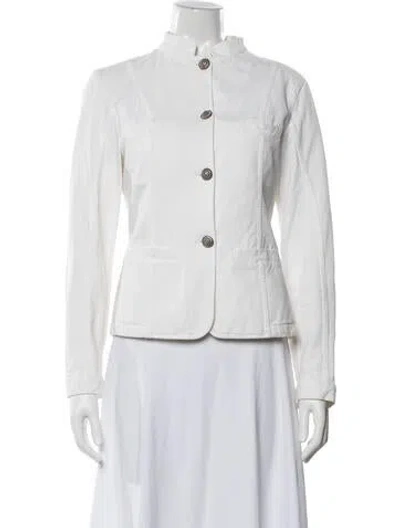 Pre-owned Piazza Sempione Blazer In White