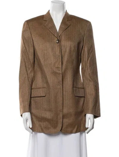 Pre-owned Piazza Sempione Cashmere Blazer In Brown