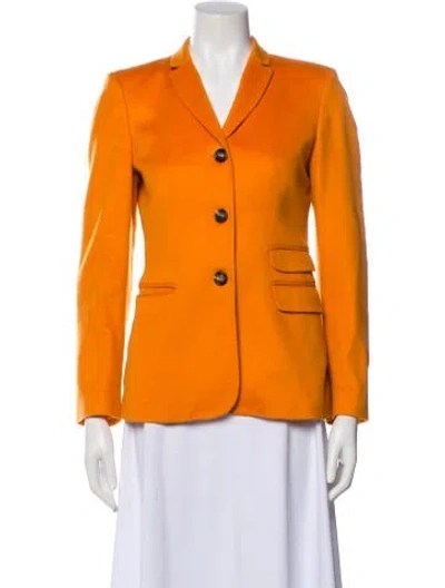 Pre-owned Piazza Sempione Cashmere Blazer In Orange