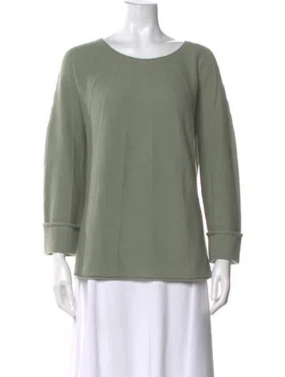 Pre-owned Piazza Sempione Cashmere Scoop Neck Sweater In Green
