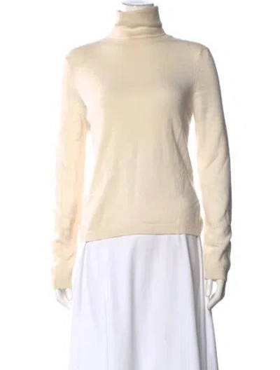 Pre-owned Piazza Sempione Cashmere Turtleneck Sweater In Neutral