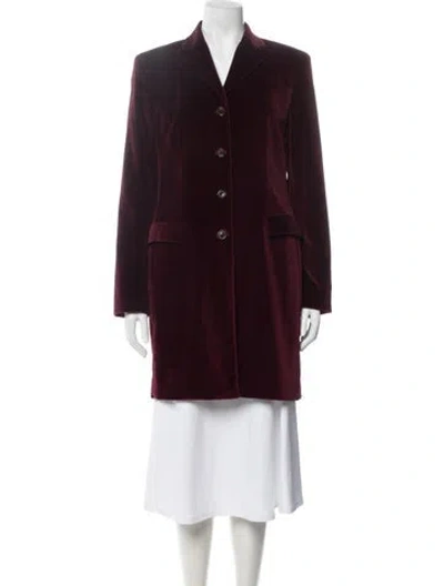 Pre-owned Piazza Sempione Coat In Burgundy