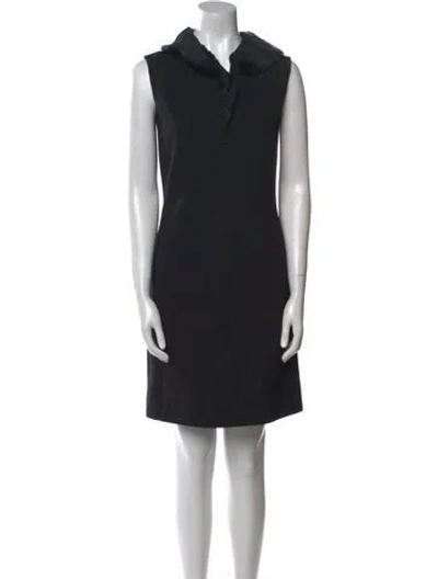 Pre-owned Piazza Sempione Cowl Neck Mini Dress In Black