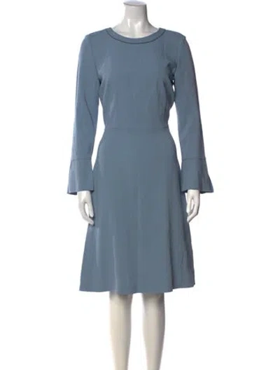 Pre-owned Piazza Sempione Crew Neck Knee-length Dress In Blue