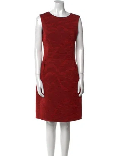 Pre-owned Piazza Sempione Crew Neck Knee-length Dress In Red