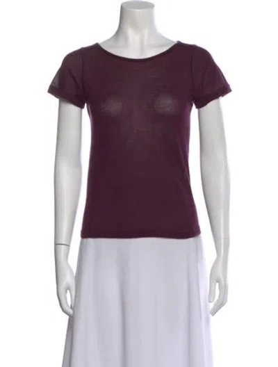 Pre-owned Piazza Sempione Crew Neck Short Sleeve T-shirt In Purple