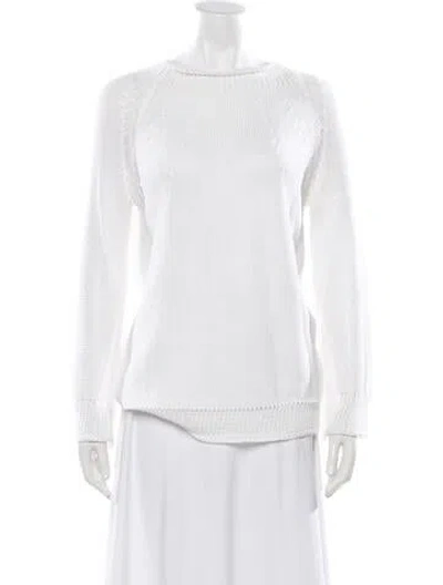Pre-owned Piazza Sempione Crew Neck Sweater In White