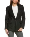 Piazza Sempione Denim Blazer In Black