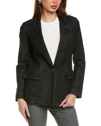 Piazza Sempione Denim Blazer In Black