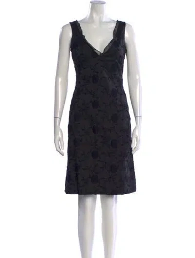 Pre-owned Piazza Sempione Floral Print Mini Dress W/ Tags In Black