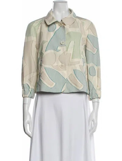 Pre-owned Piazza Sempione Jacket Patterned Jacket In Blue/green/neutrals